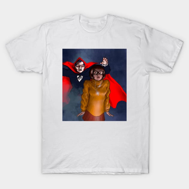 Velma Dinkley versus Dracula T-Shirt by thecountingtree